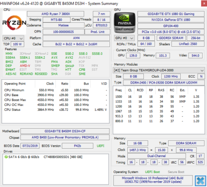 Ryzen 7 3800x 3.9ghz gaming PC with GTX1080, 16gb DDR4, 480gb SSD, 27" - Image 4