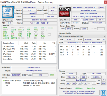 i7-4770 3.9ghz gaming PC with RX580, 16gb DDR3, 240gb SSD, Led etc - Image 3